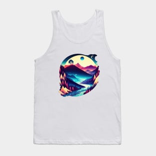 River to the Infinite - White BG Tank Top